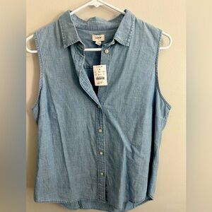 Jean sleeveless top